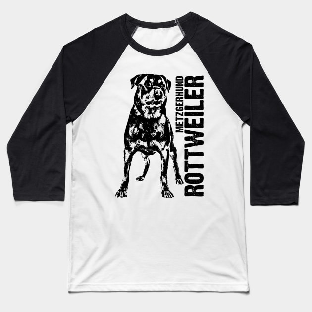 Rottweiler  - Metzgerhund Baseball T-Shirt by Nartissima